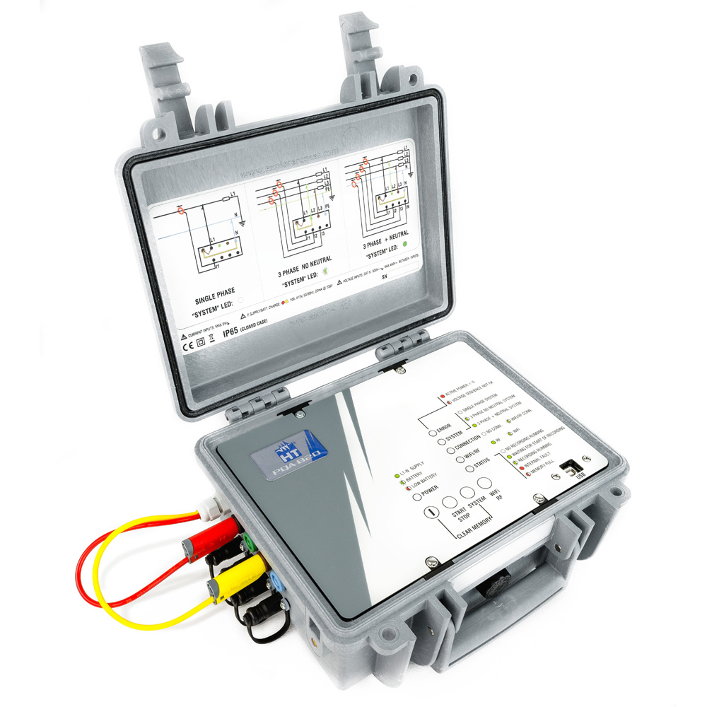 HT-Instruments PQA820Ti3 Phasen Datenlogger zur  Netz- und Leistungsanalyse inkl. iPadMini