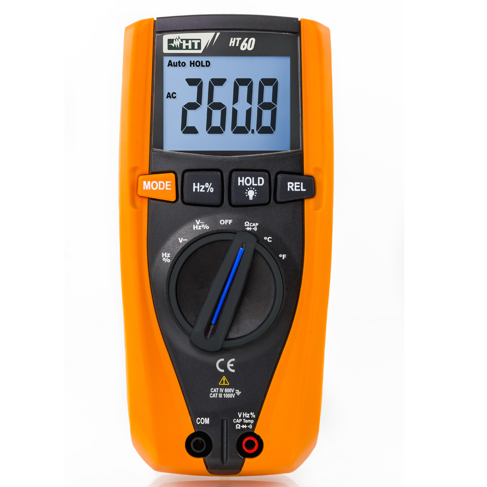 HT-Instruments HT60 Digitales Multimeter TRMS, 4 stellige Anzeige, 4000 Digits, CAT IV