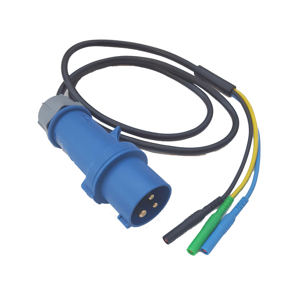 HT-Instruments BMA-32CEE-32A  3 Pol Messadapter (CEE 3 Pol Stecker mit 3 Anschlussleitungen)