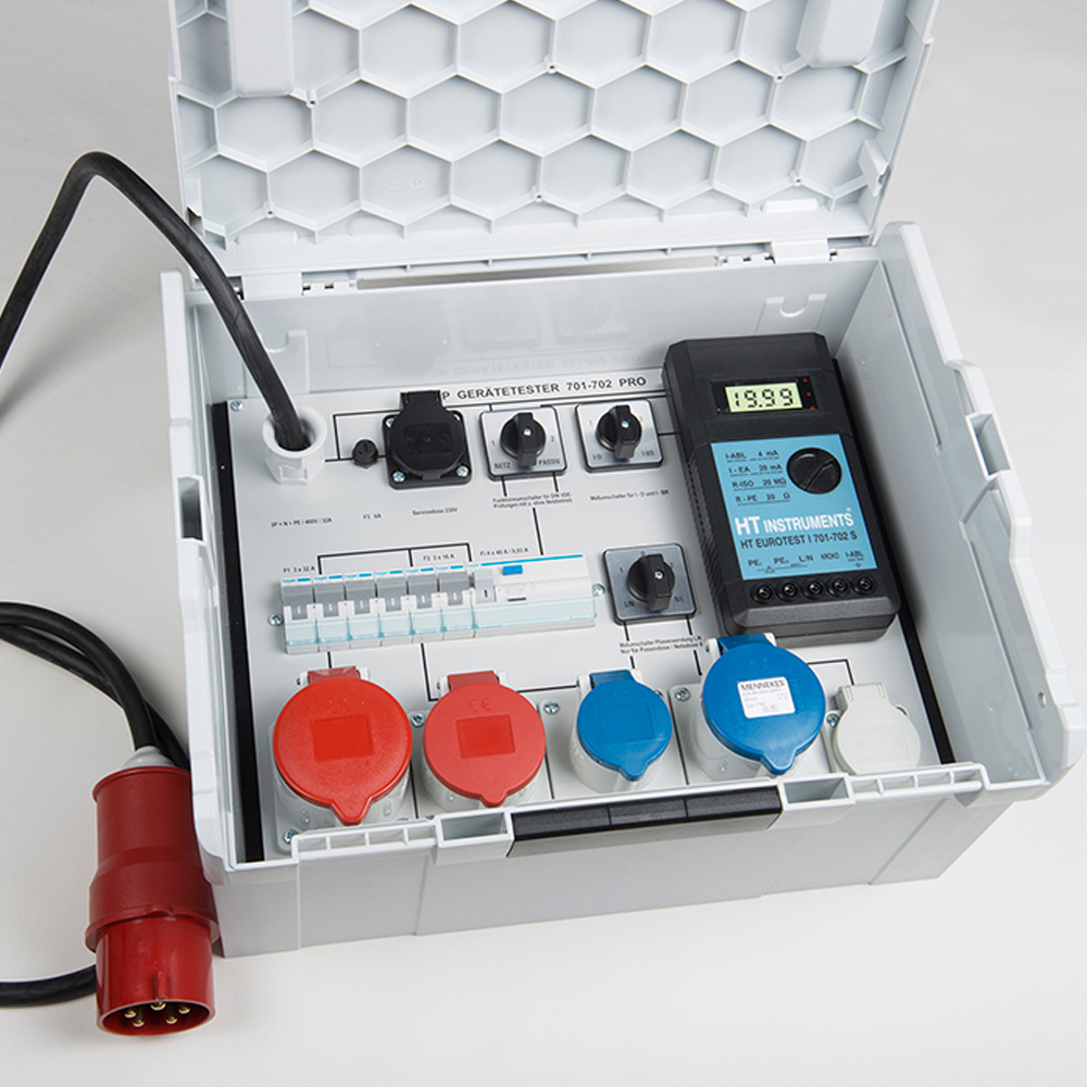 HT-Instruments HT-EuroTest 0701-02 3P VDE 0701-02 Gerätetester für 1 und 3-phasige Prüflinge